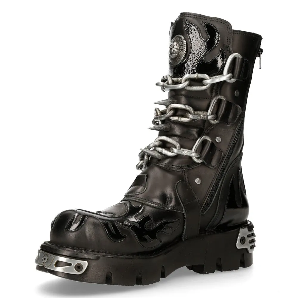 M.727.s1 Leather Skull Flame Reactor Boots