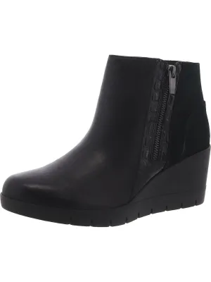 Madera Lo 2 Womens Mixed Media Double Zipper Ankle Boots
