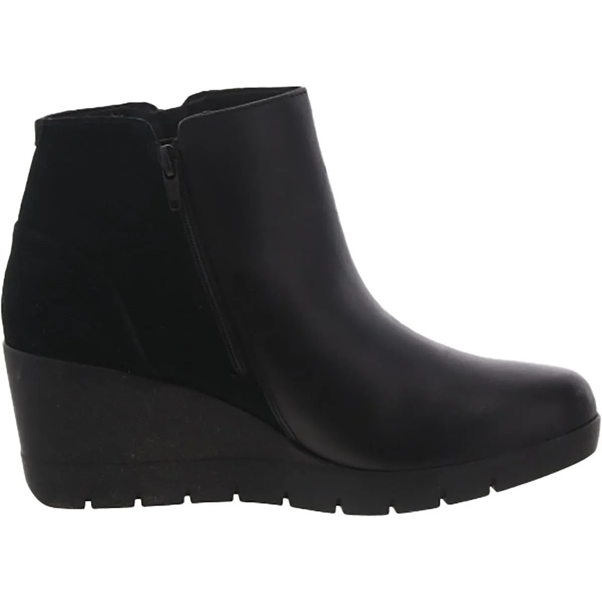 Madera Lo 2 Womens Mixed Media Double Zipper Ankle Boots