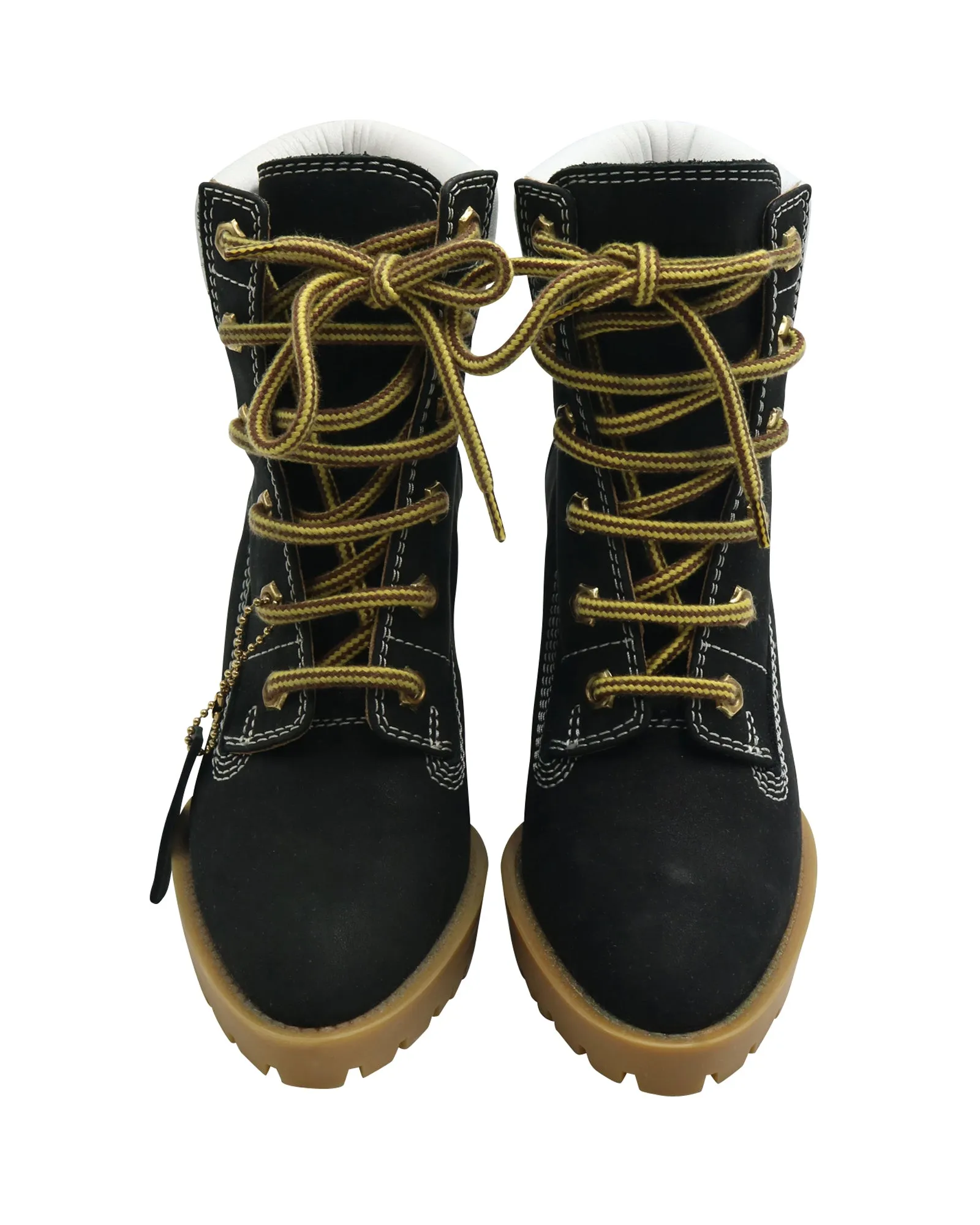 Maison Margiela Lace Up Boots in Black Suede