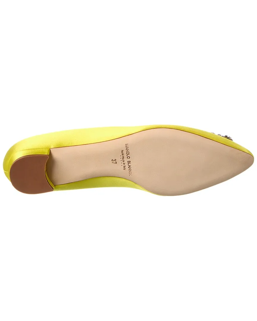Manolo Blahnik Hangisi Satin Flat
