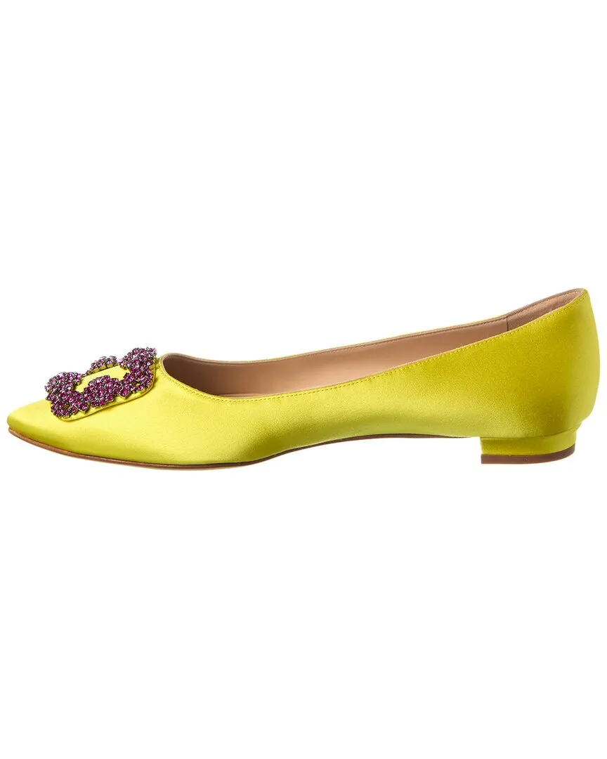 Manolo Blahnik Hangisi Satin Flat