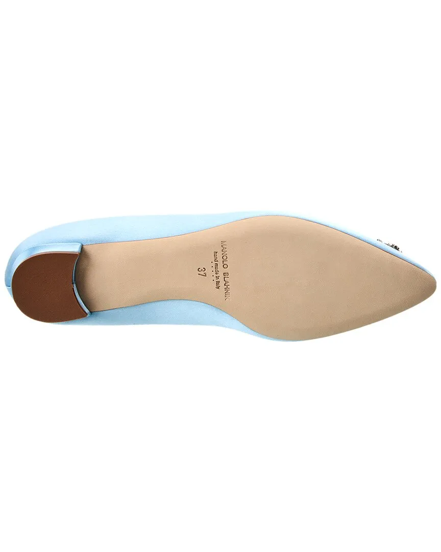 Manolo Blahnik Hangisimu Satin Flat