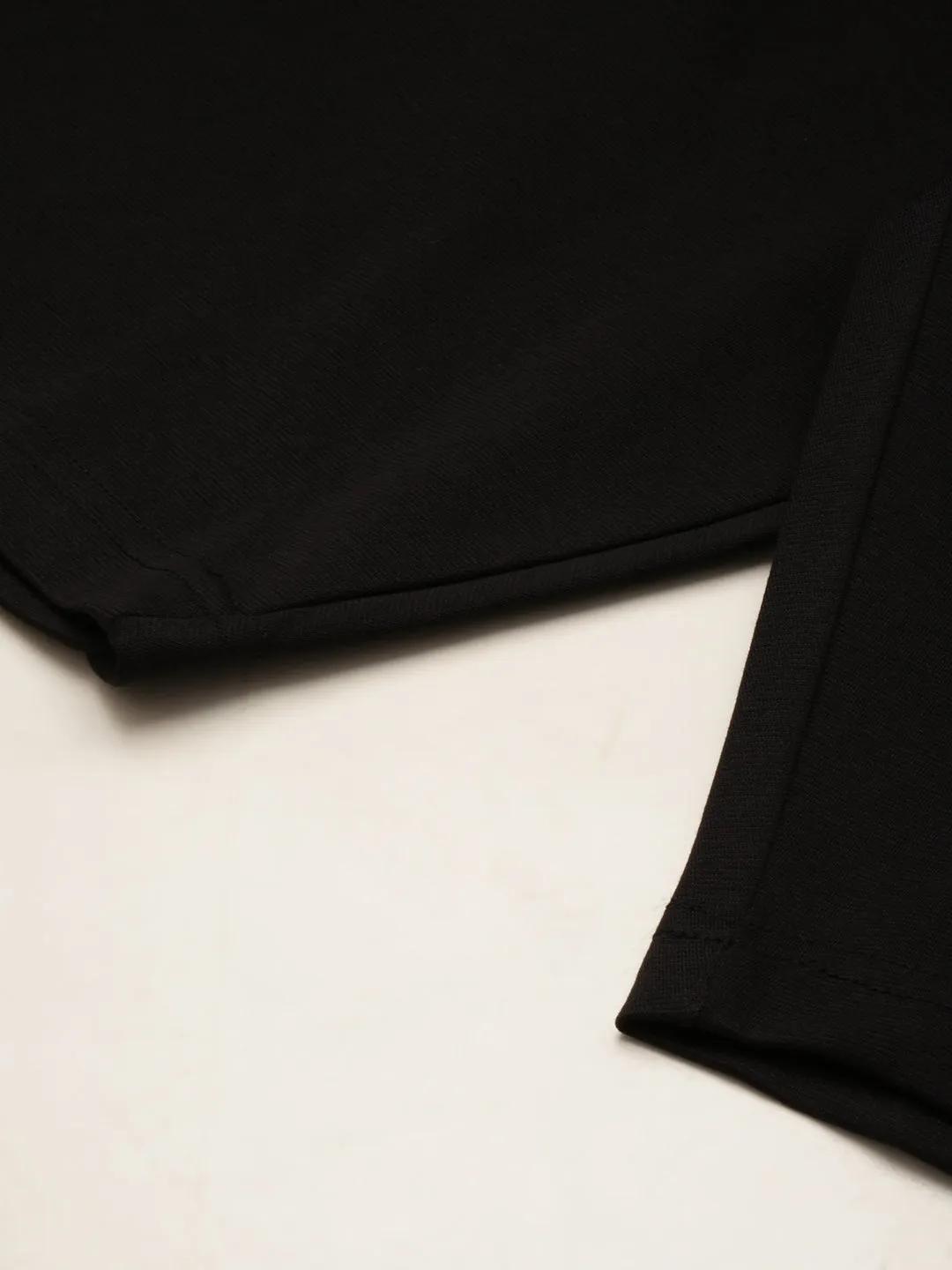 Men Black Mid-Rise Training or Gym Sports Shorts