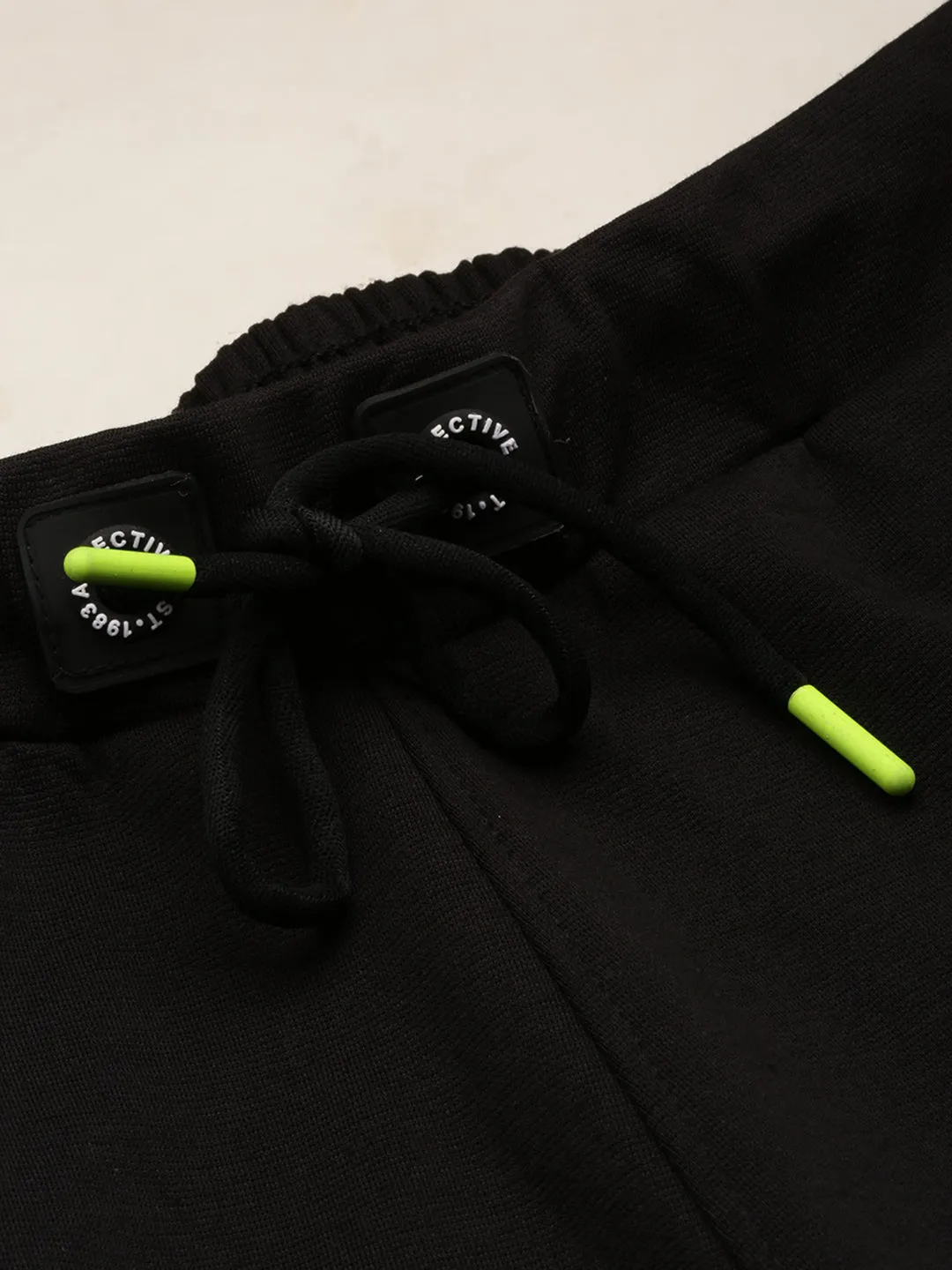Men Black Mid-Rise Training or Gym Sports Shorts