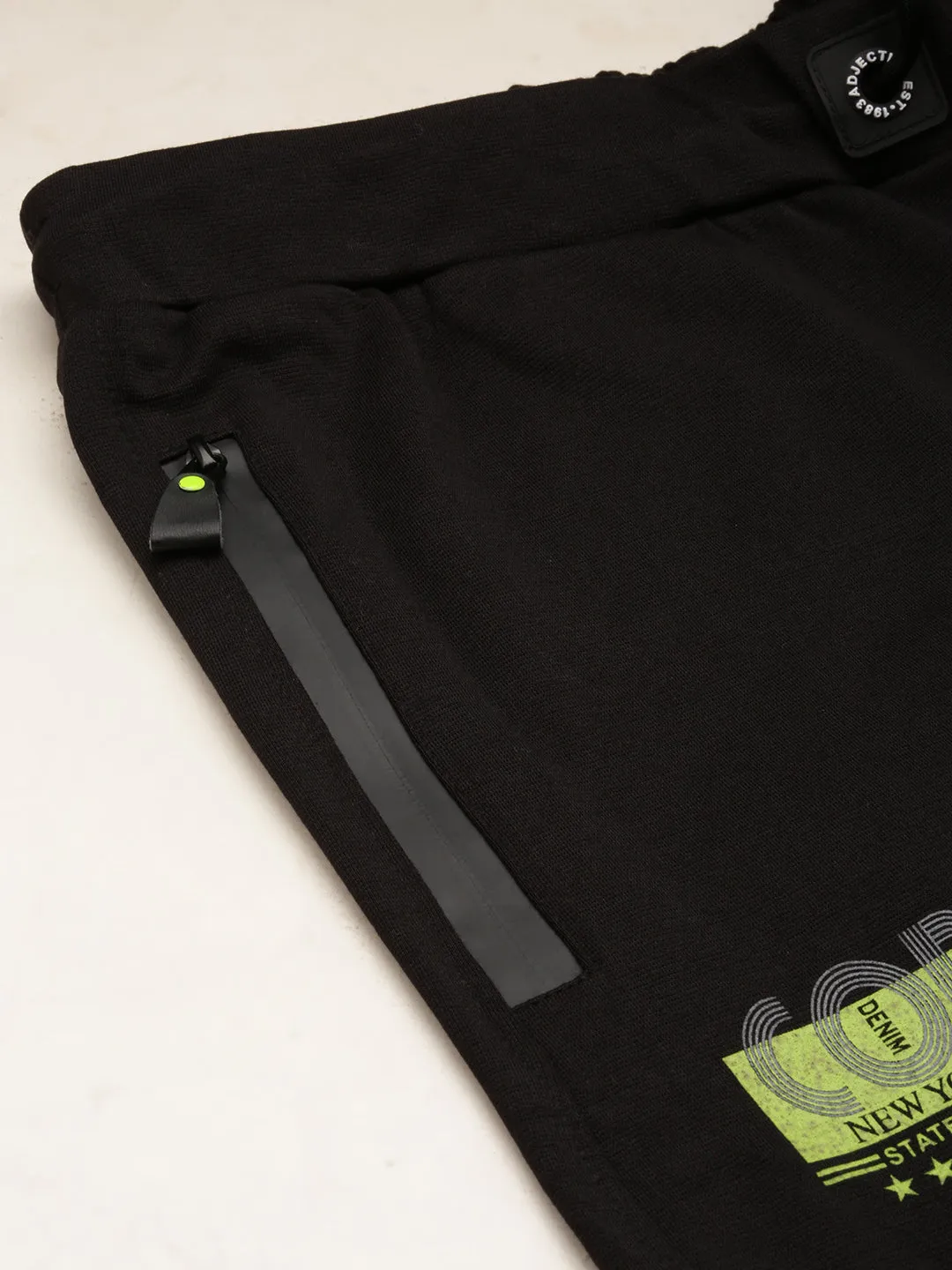Men Black Mid-Rise Training or Gym Sports Shorts