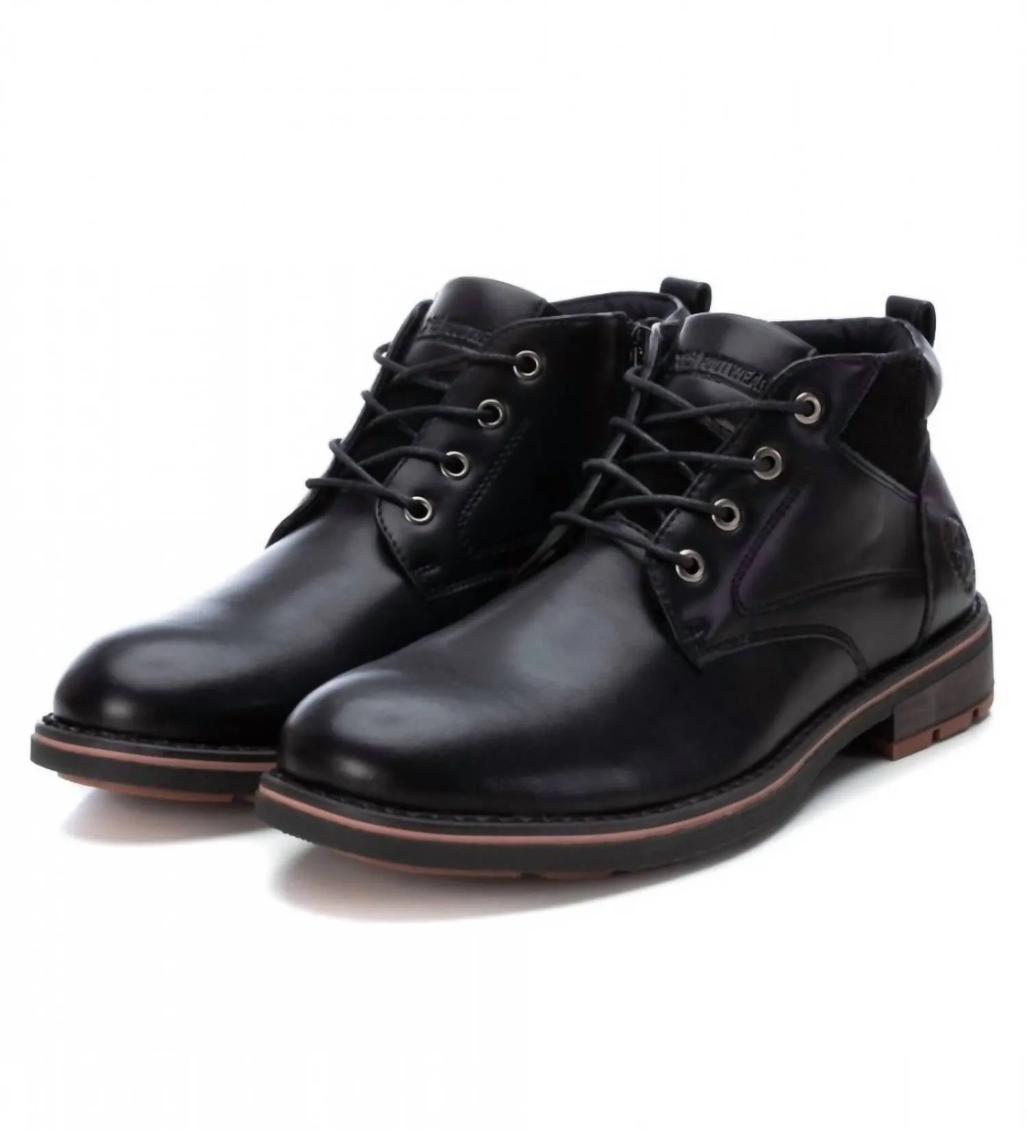 Men's Casual Ankle Boots In Black
