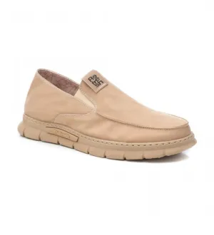 Men's Casual Loafers In Dark Beige