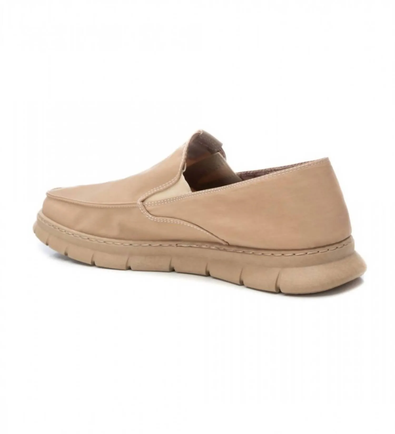 Men's Casual Loafers In Dark Beige