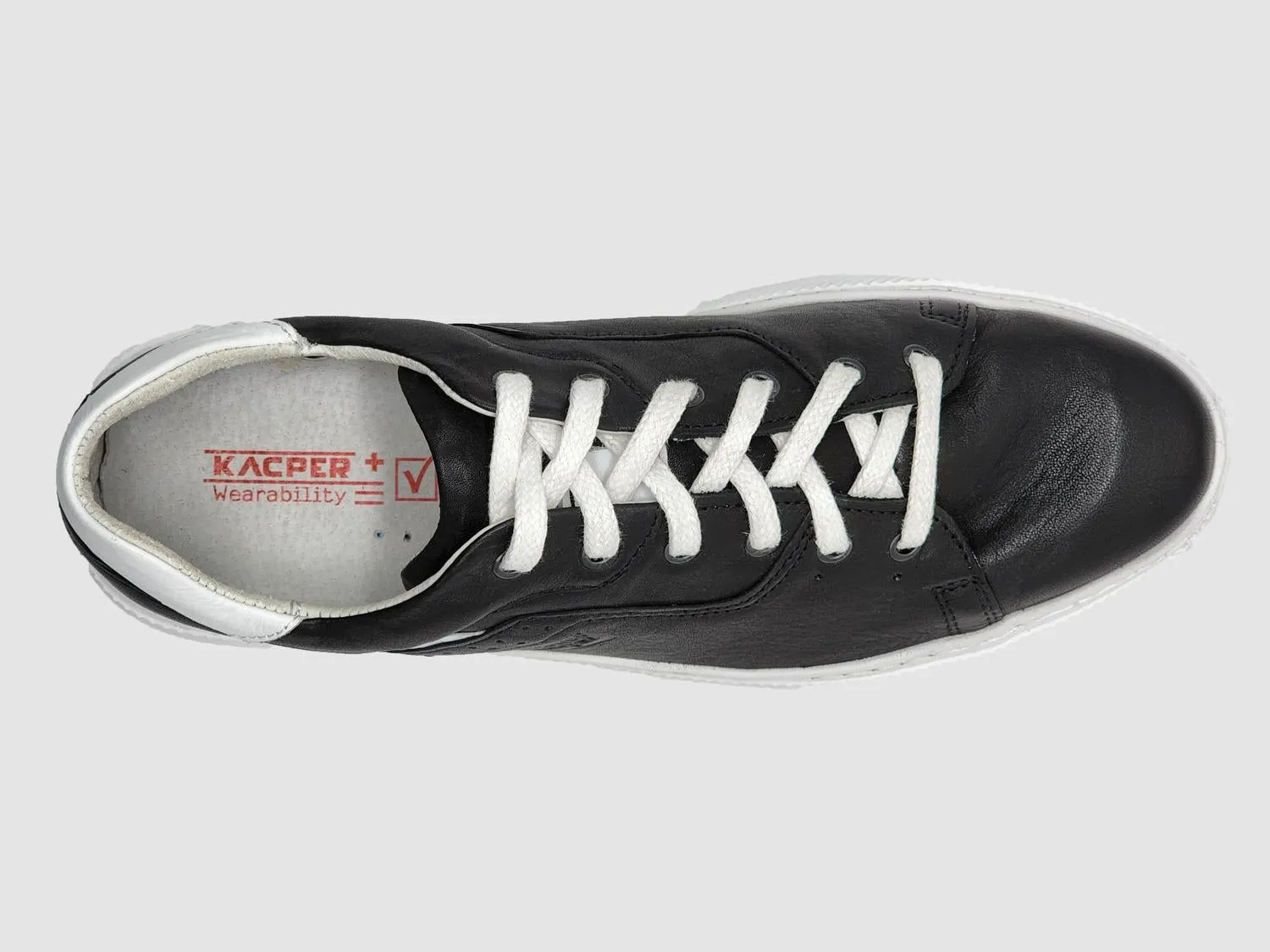 Men's Classic Leather Sneakers In Black