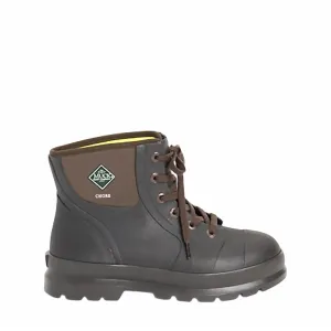 Men's Classic Plain Toe Work Boots In Brown