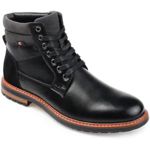Mens Lace-Up Faux Leather Combat & Lace-Up Boots