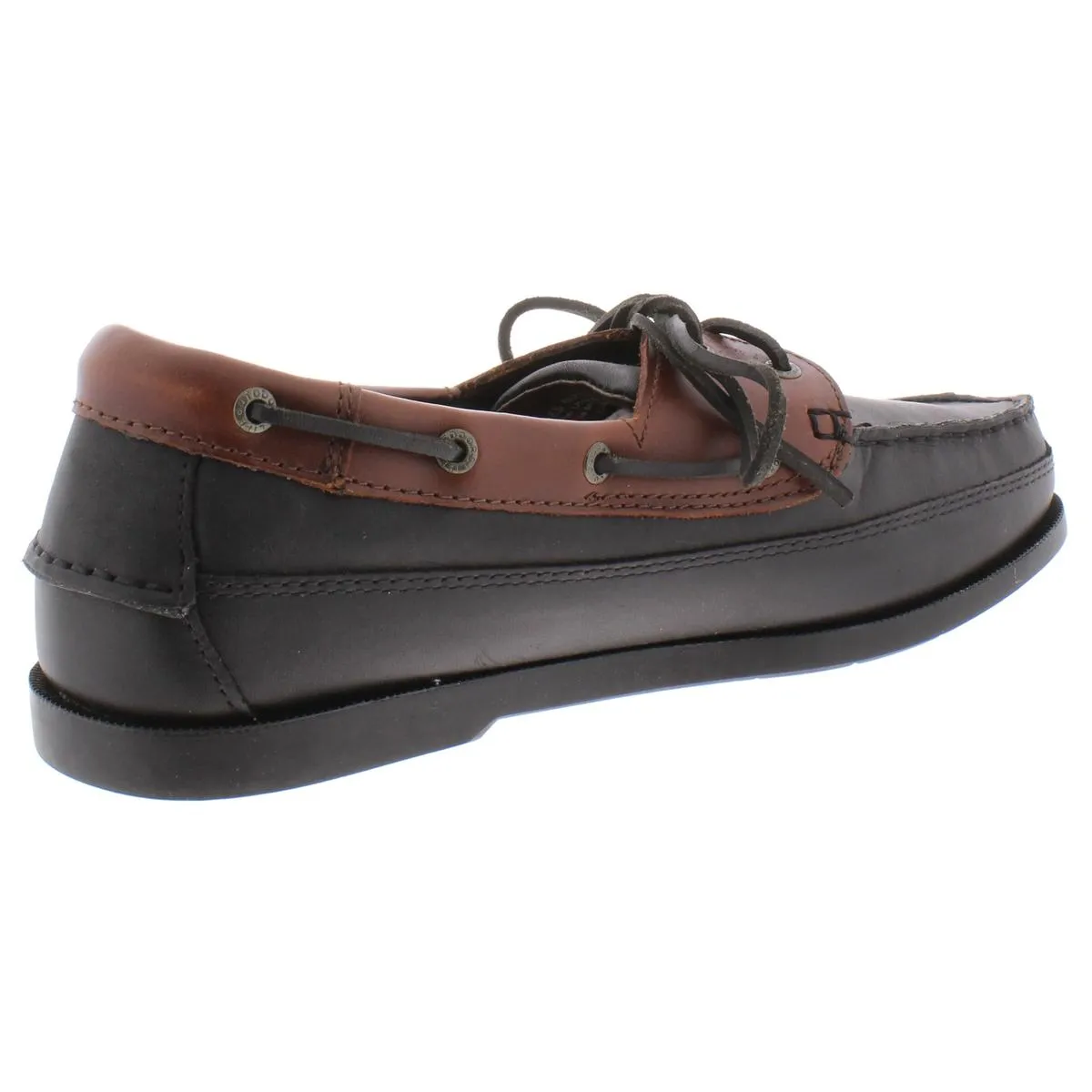 Mens Leather Lace-Up Boat Shoes