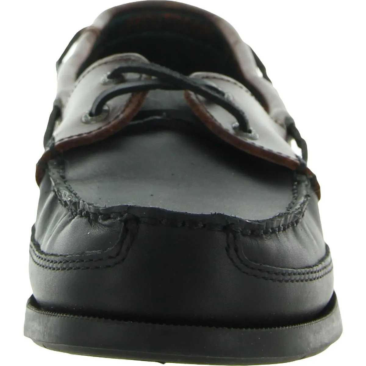 Mens Leather Lace-Up Boat Shoes