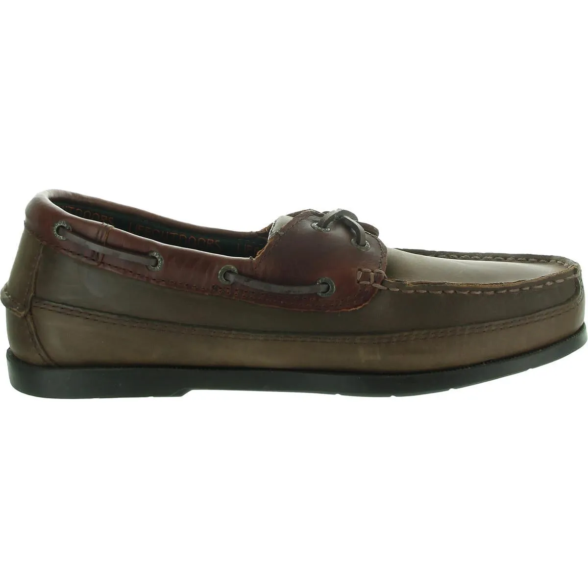 Mens Leather Lace-Up Boat Shoes