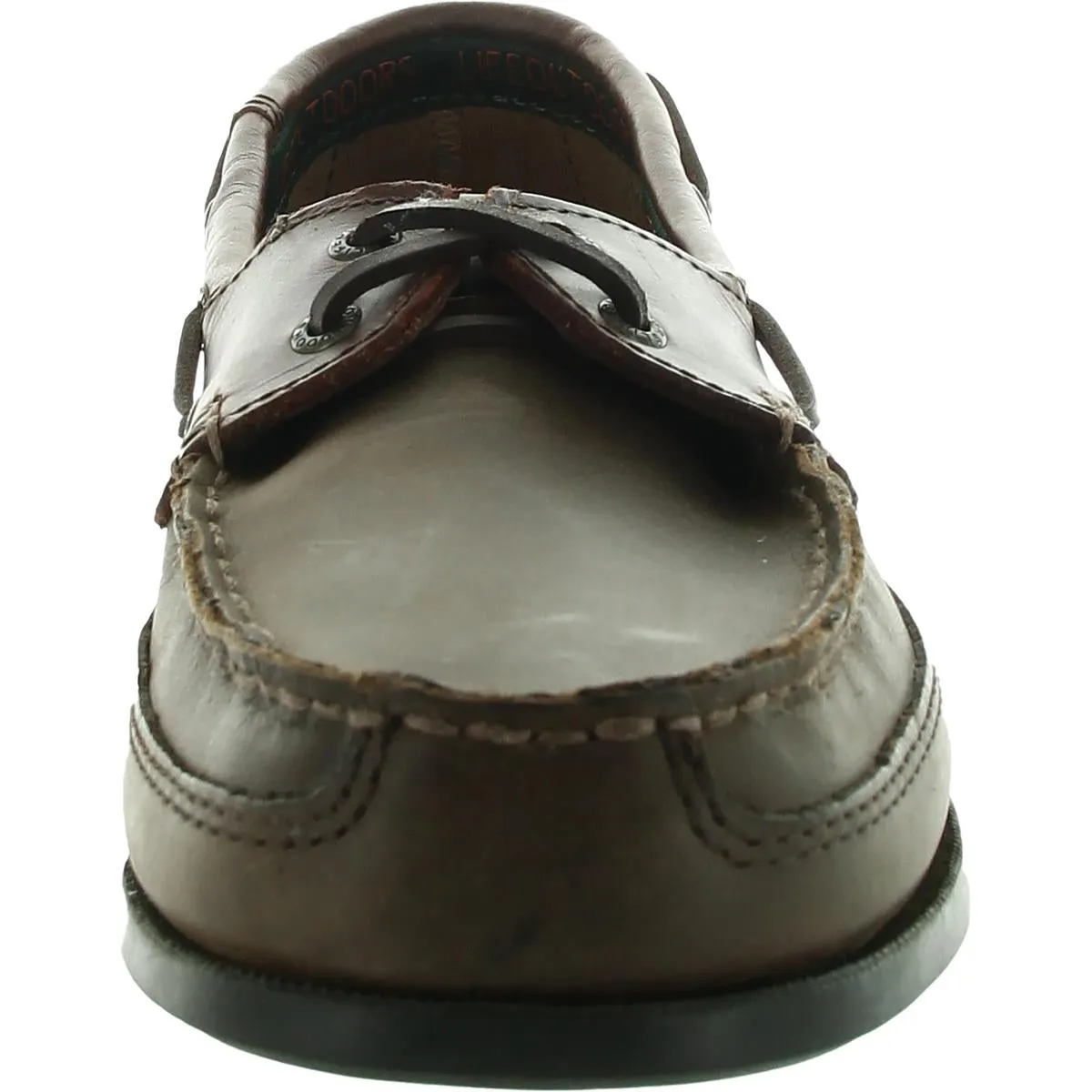 Mens Leather Lace-Up Boat Shoes
