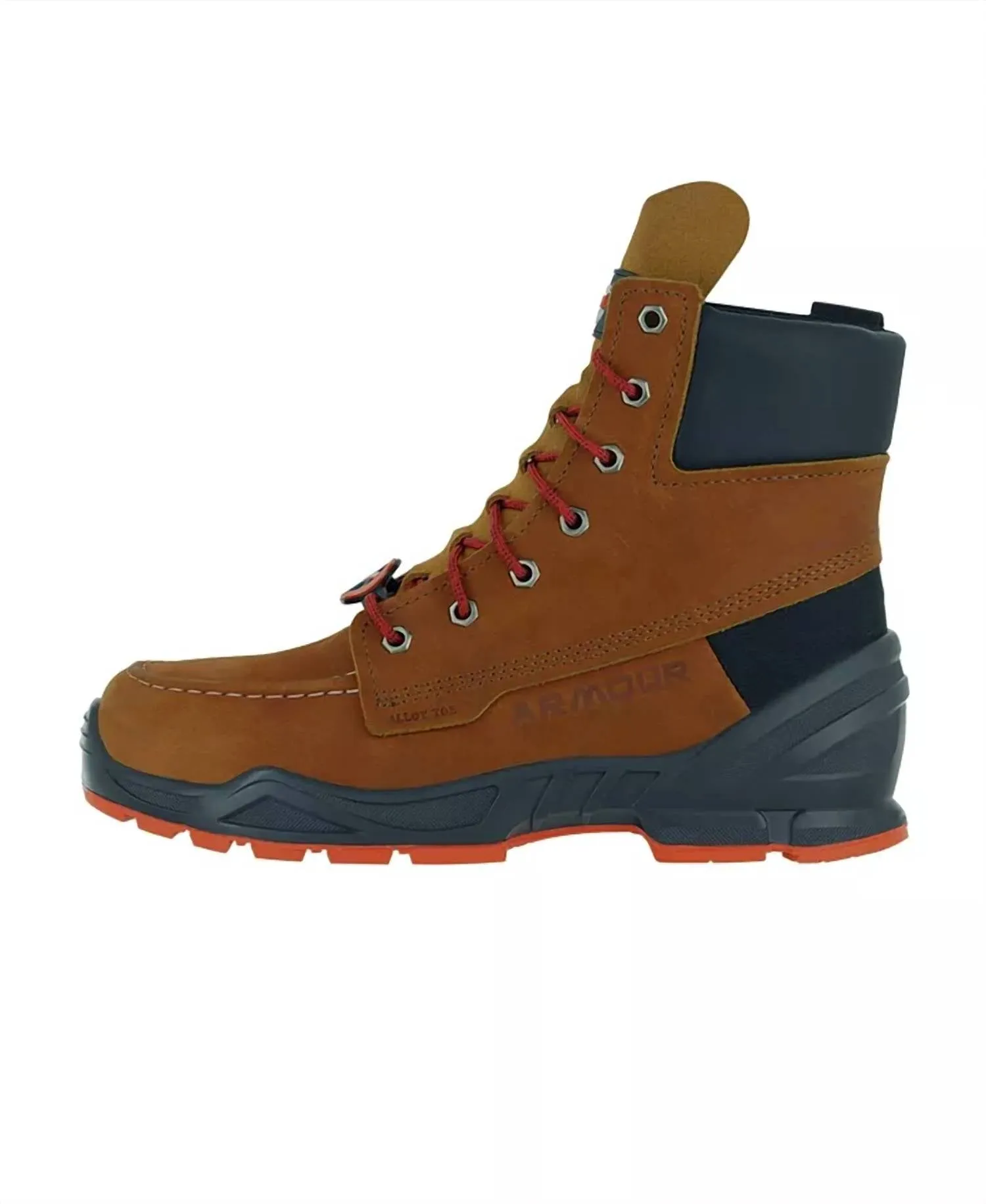 Men's Moc Toe Work Boots 8�� In Cognac