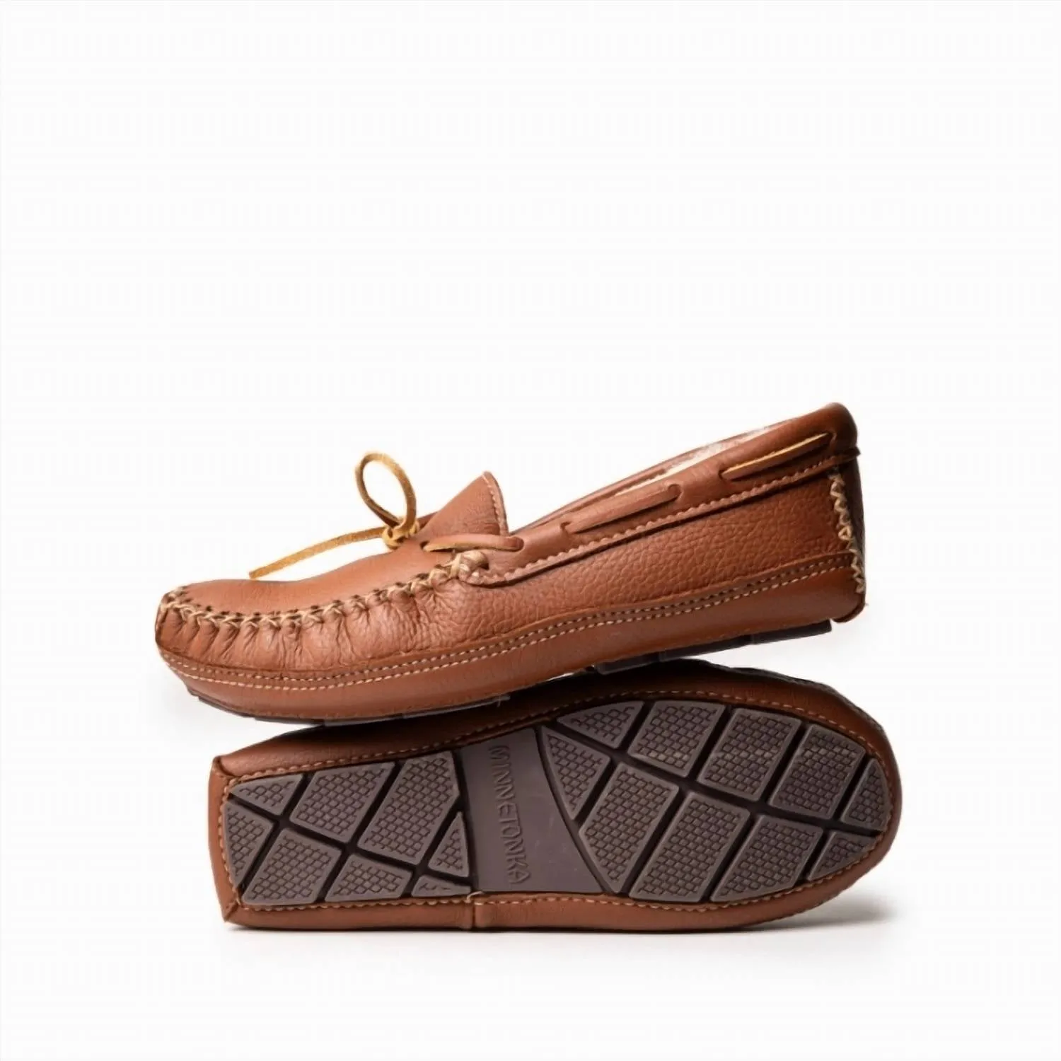 Men's Sheepskin Moose Moccasin Slipper In Carmel