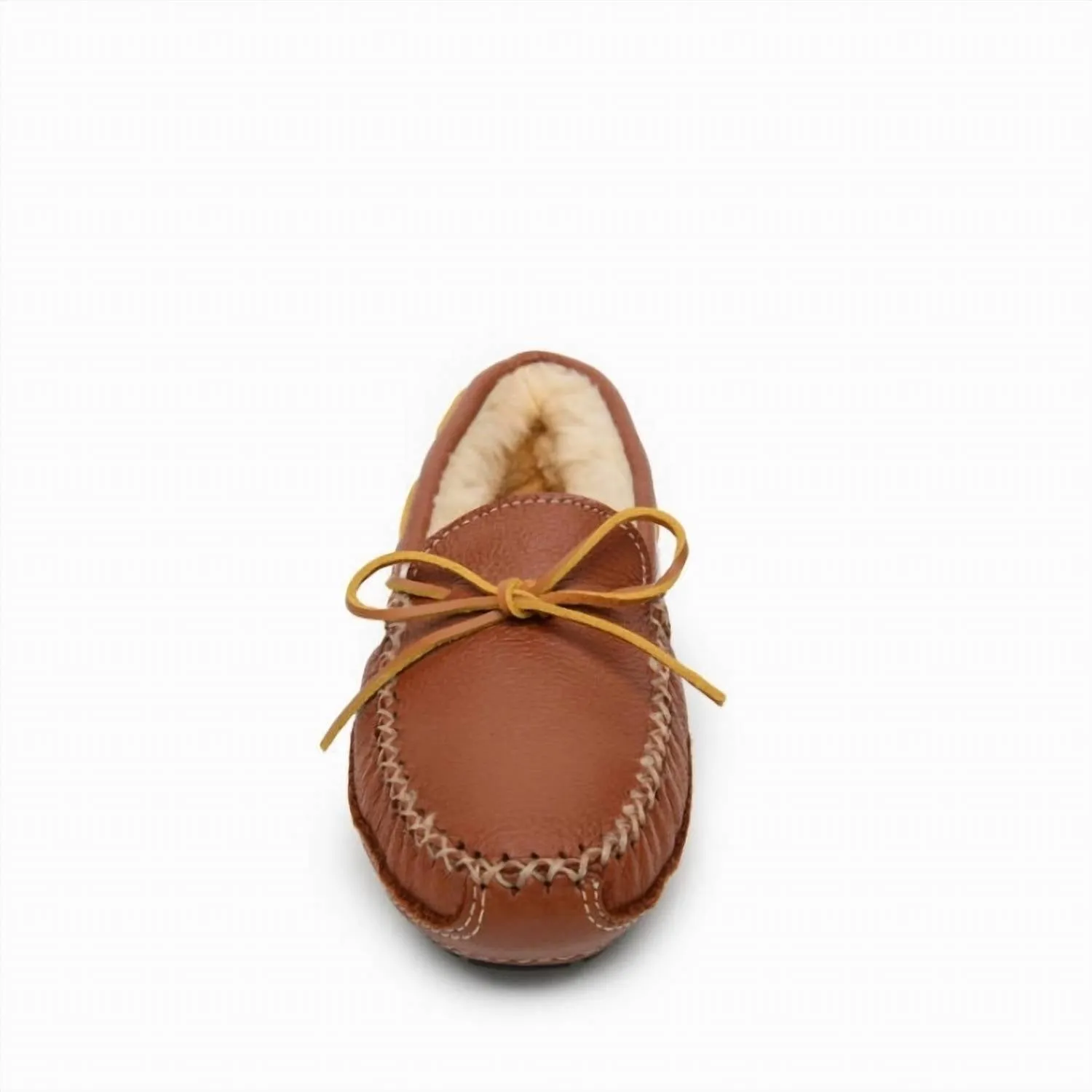 Men's Sheepskin Moose Moccasin Slipper In Carmel