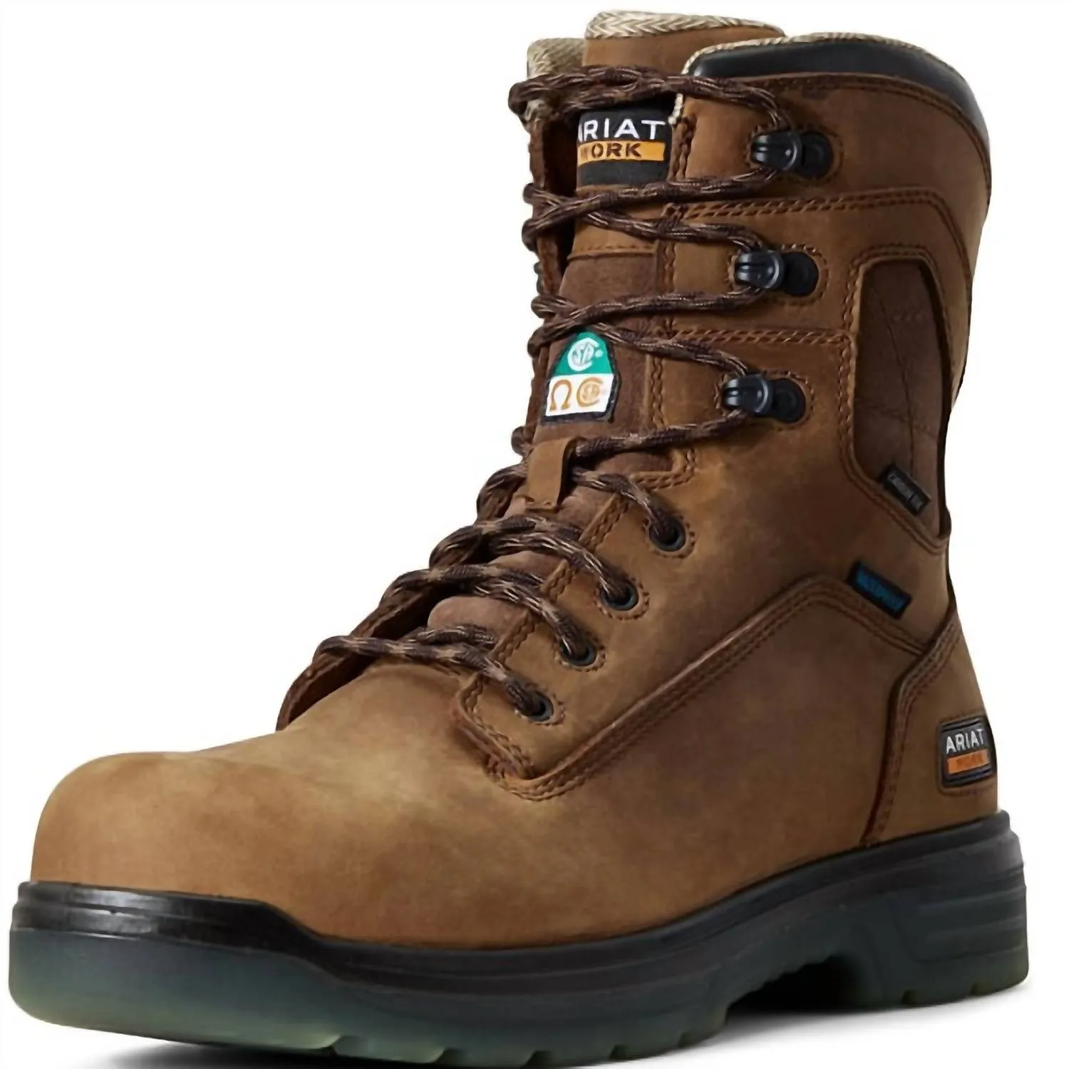 Men's Turbo 8" Waterproof Carbon Work Boot In Aged Bark