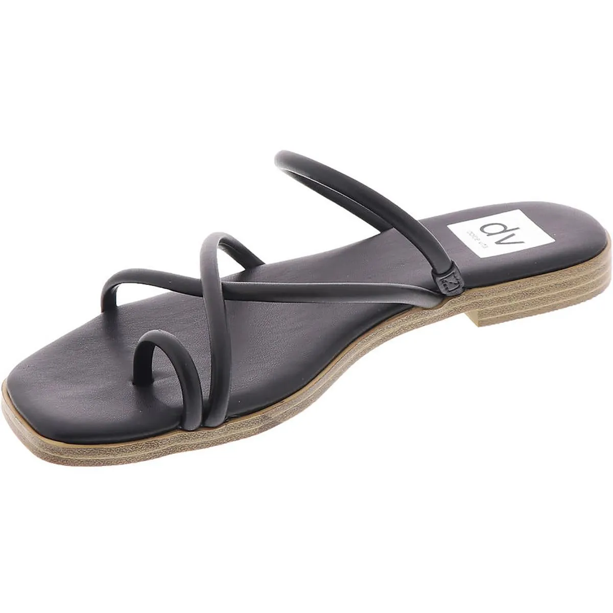 Milany Womens Faux Leather Slip-On Strappy Sandals