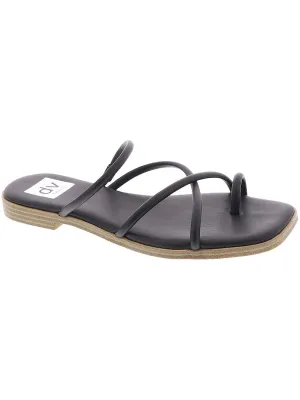 Milany Womens Faux Leather Slip-On Strappy Sandals