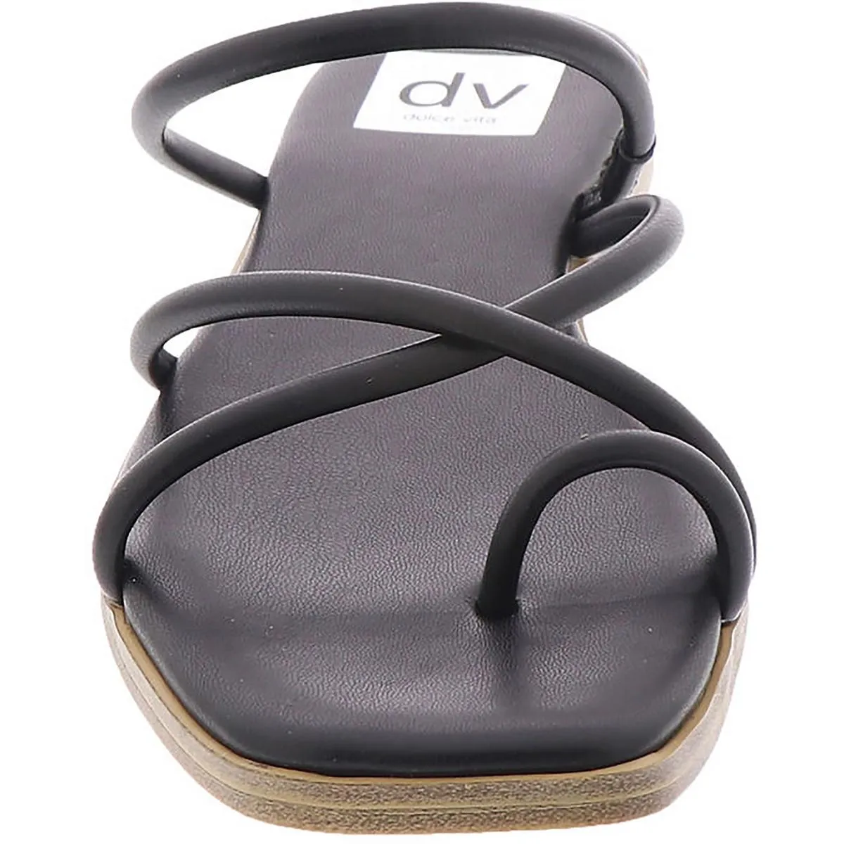 Milany Womens Faux Leather Slip-On Strappy Sandals