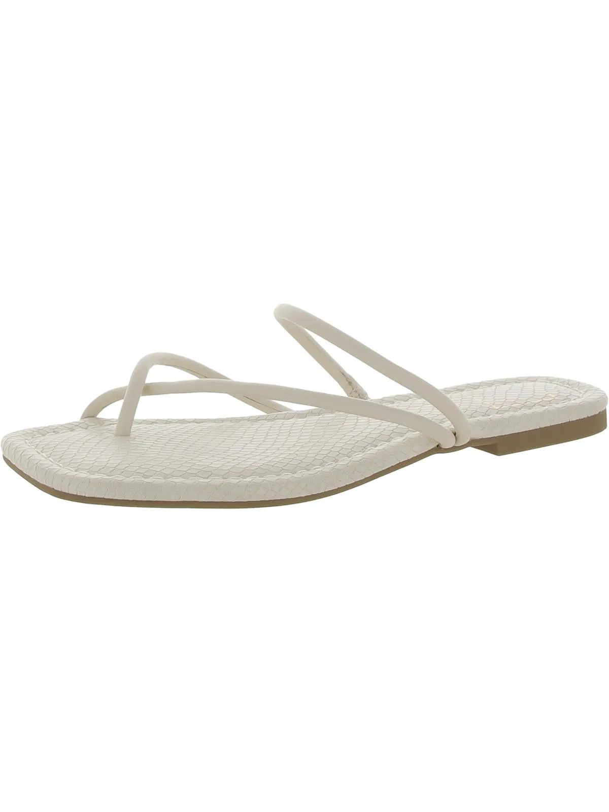 Milany Womens Faux Leather Slip-On Strappy Sandals