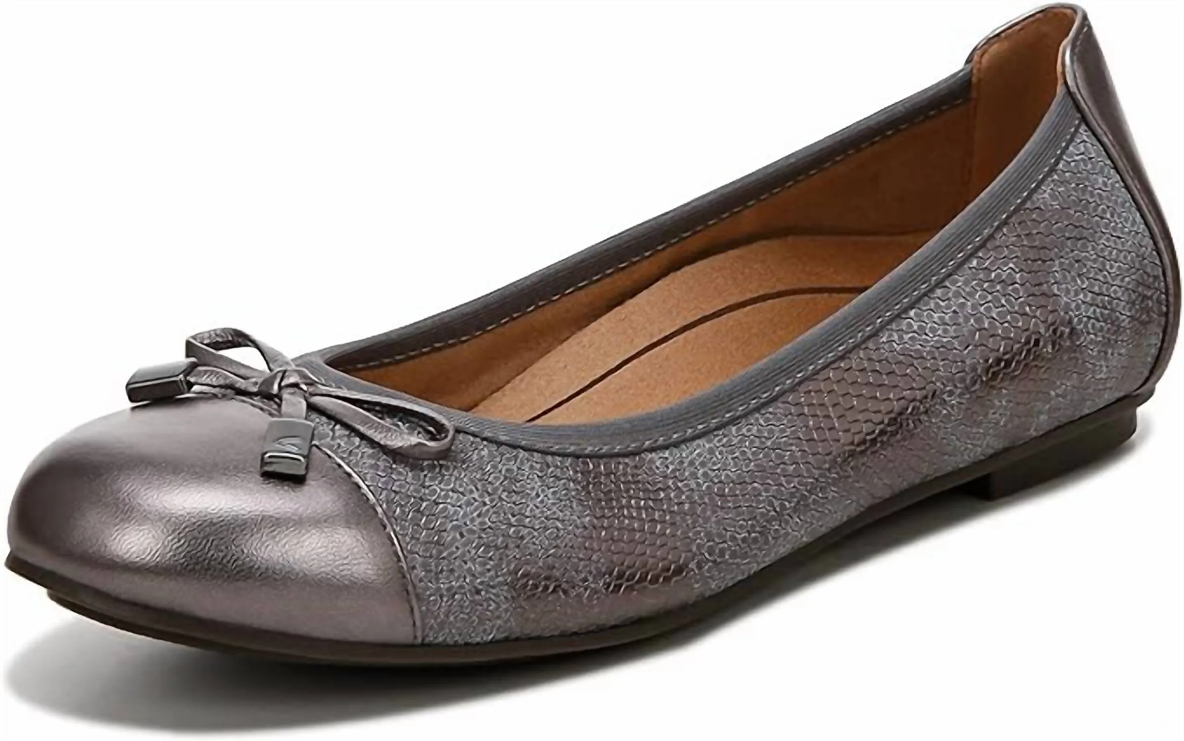 Minna Ballet Flat Shoes In Pewter