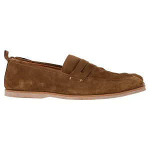 Mr P. Regenerated Penny Loafers in Brown Suede