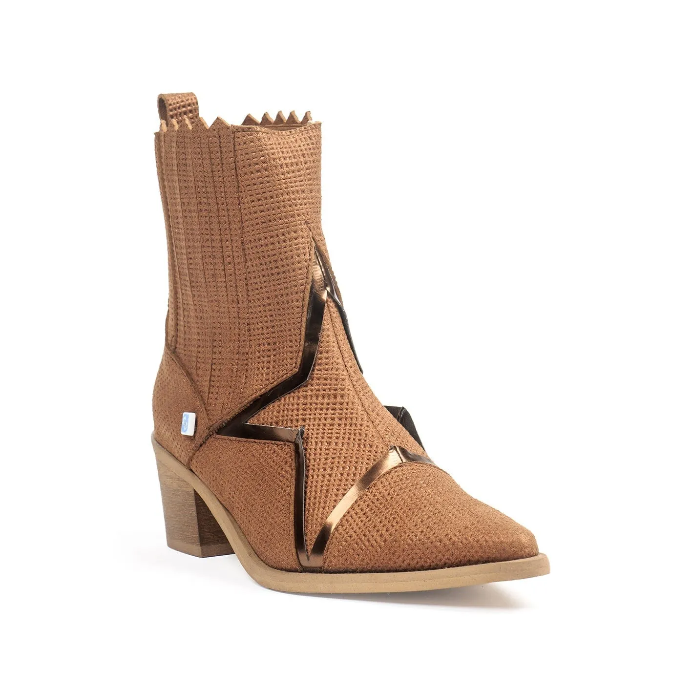 My Star Bruma Vegan Corn Leather Western Boots | Brown