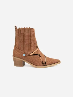 My Star Bruma Vegan Corn Leather Western Boots | Brown