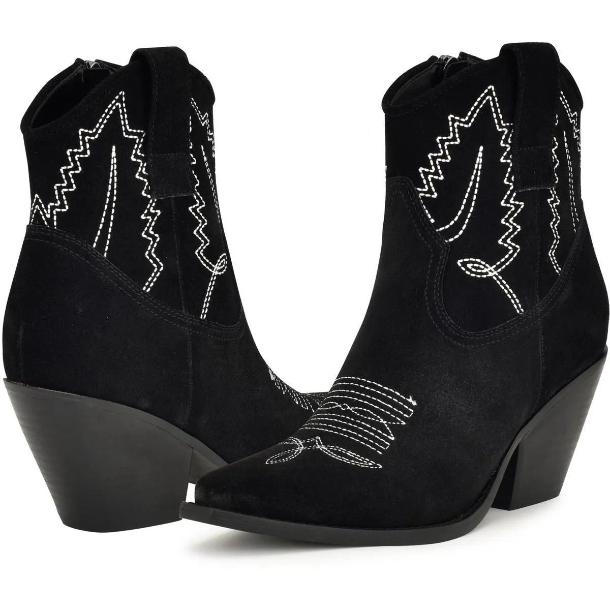 Nallas Womens Suede Pointed Toe Cowboy, Western Boots