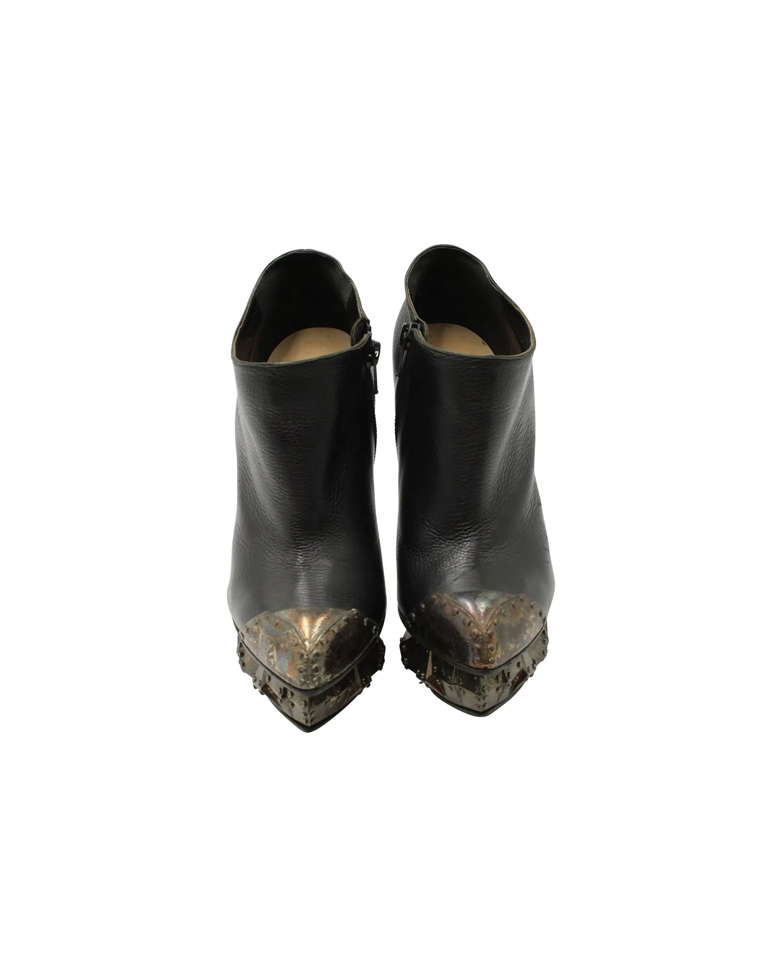 Nicholas Kirkwood x Rodarte Ankle Boots in Black Leather