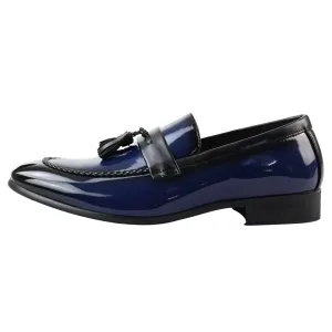 Patent Tassel Slip On Loafers