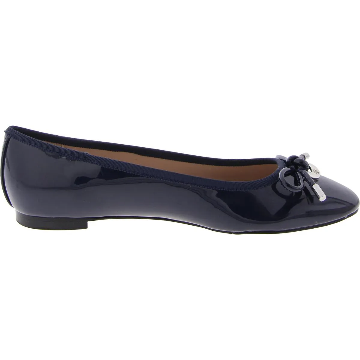 PAYLY 3 Womens Patent Leather Bow Ballet Flats