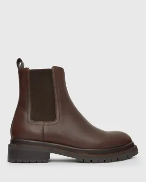 PRE-ORDER INDIGO Leather Chelsea Ankle Boots