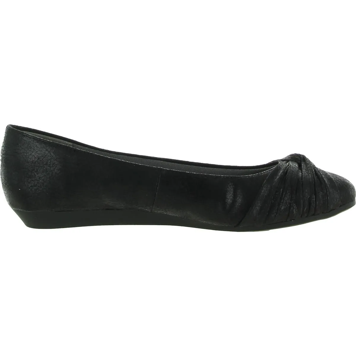 Pretend Womens Faux Leather Metallic Ballet Flats