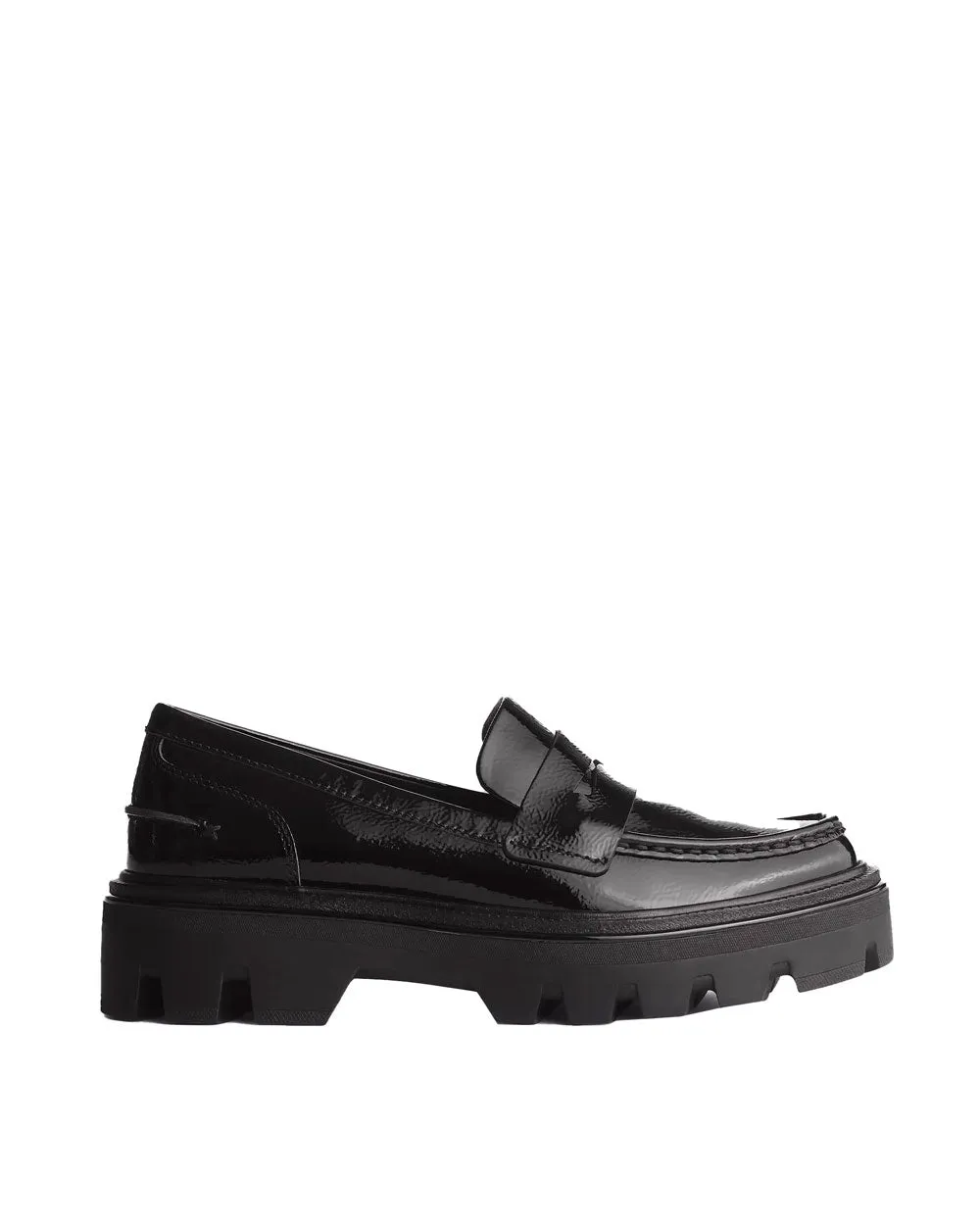 Quinn Leather Loafer in Black Patent
