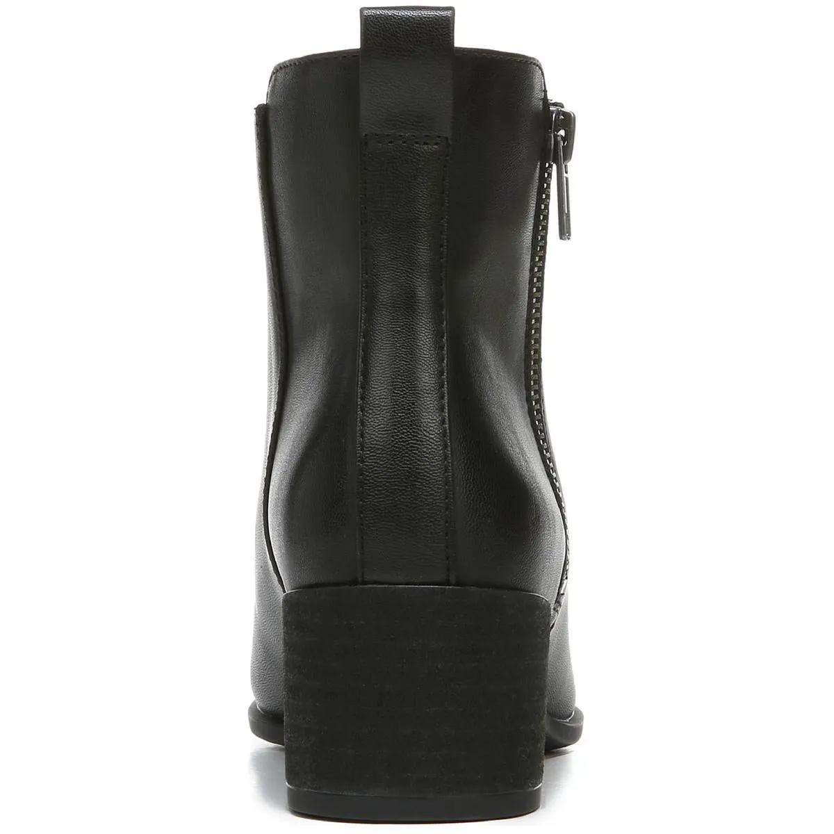 Richy Zip Womens Faux Leather Block Heel Ankle Boots