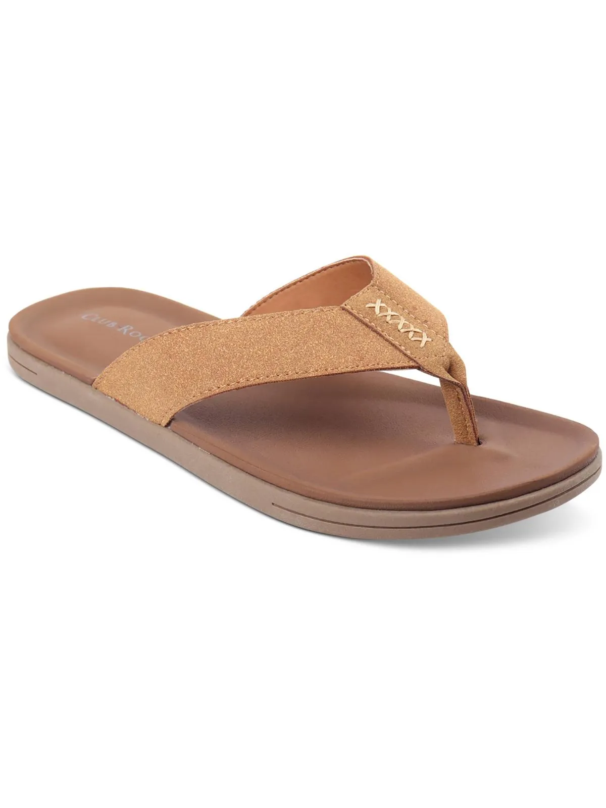 Riley Mens Round Toe Flat Flip-Flops