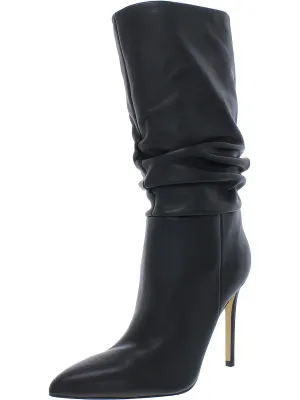 Romy Womens Suede Pull On Mid-Calf Boots