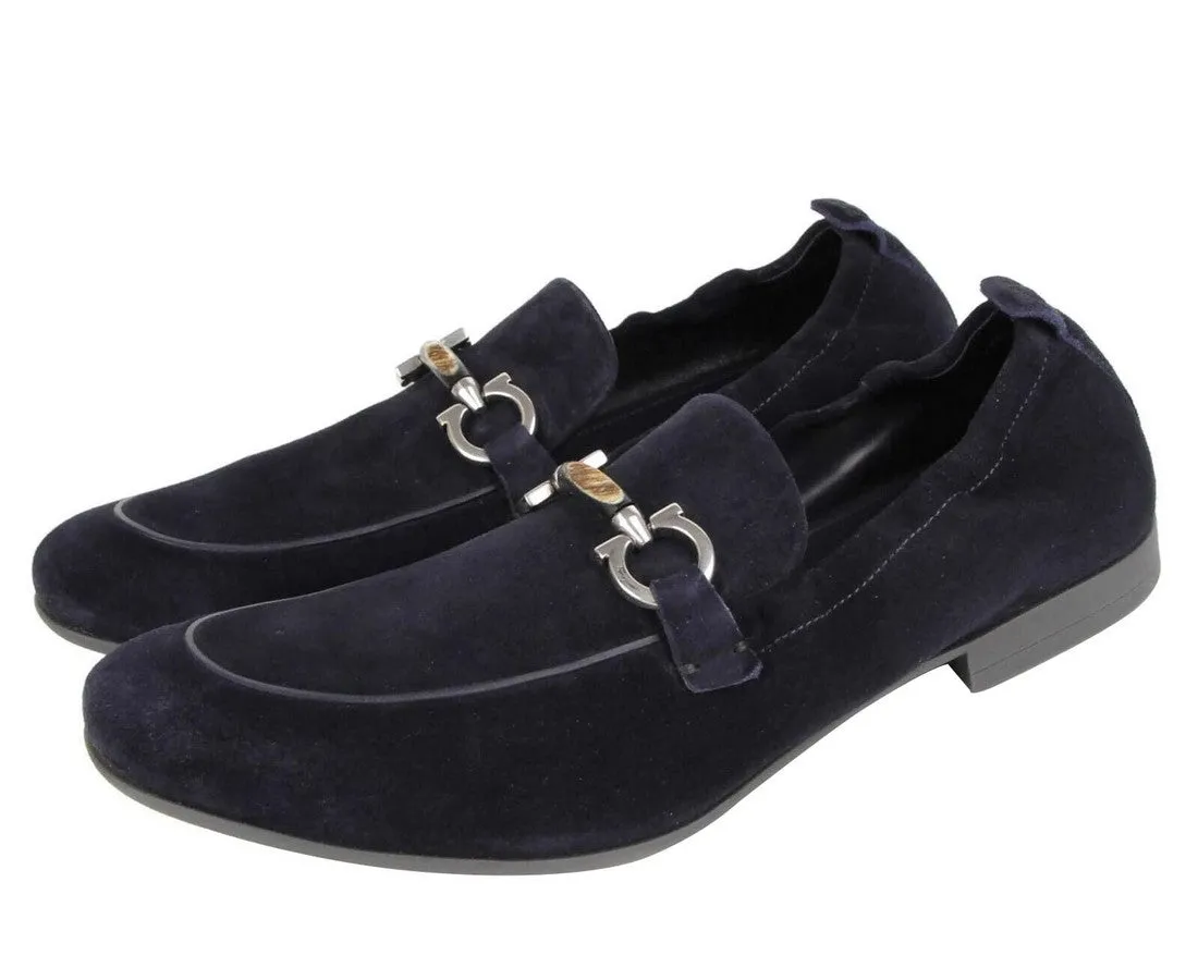 Salvatore Ferragamo Men's Suede Stretch Horsebit Loafer
