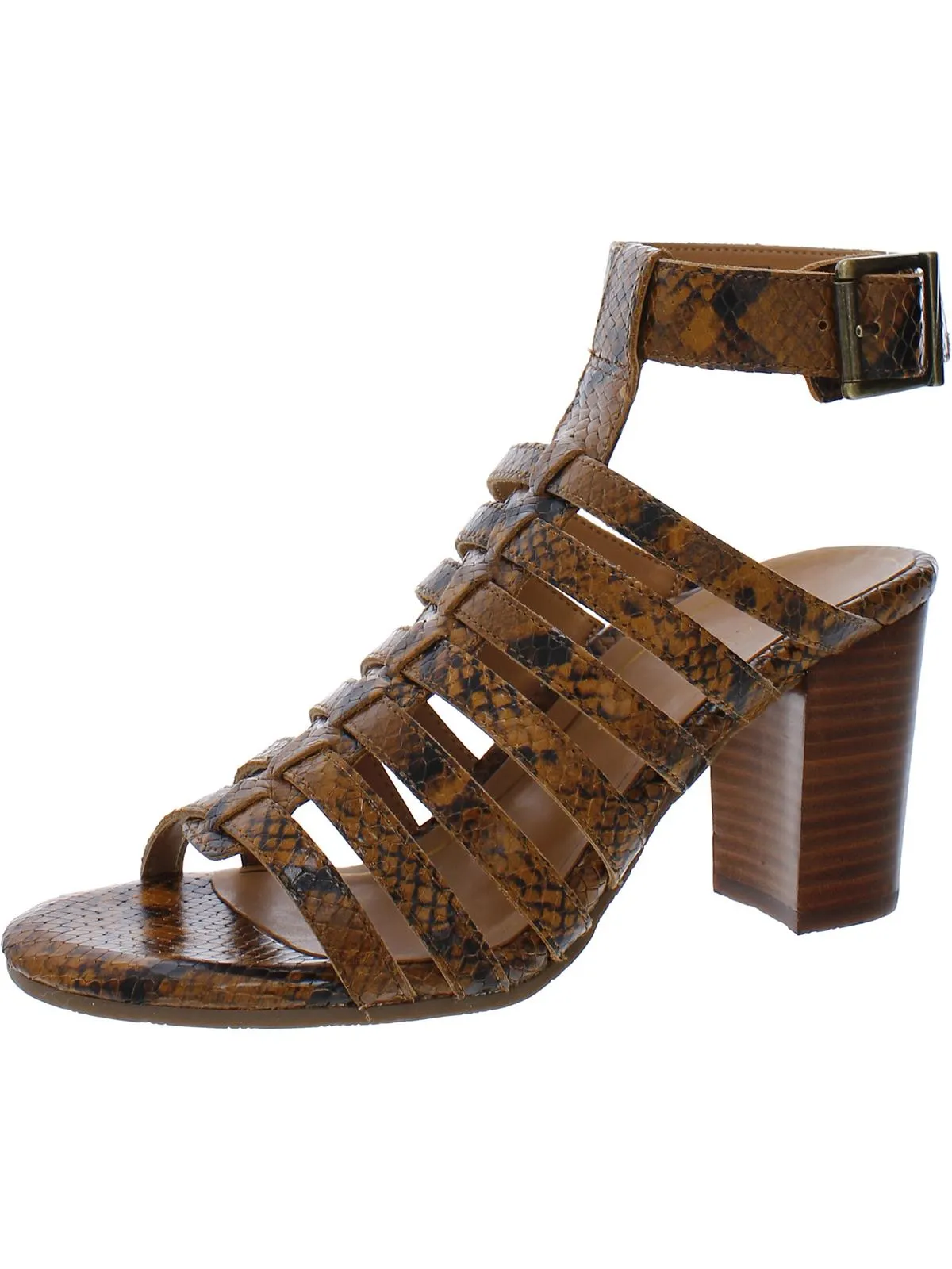 Sami Boa Womens Strappy Open Toe Heels