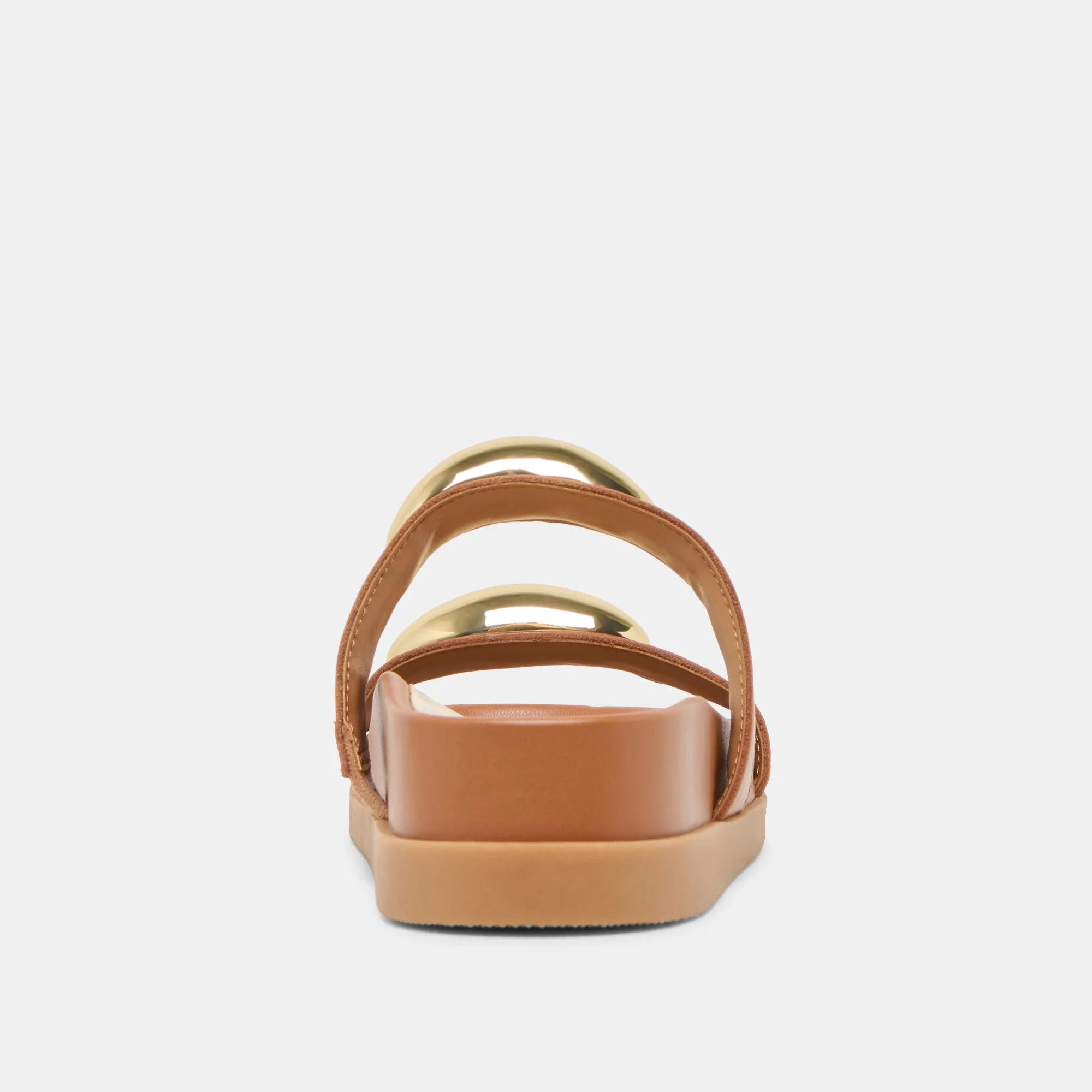SATINE SANDALS SADDLE LEATHER