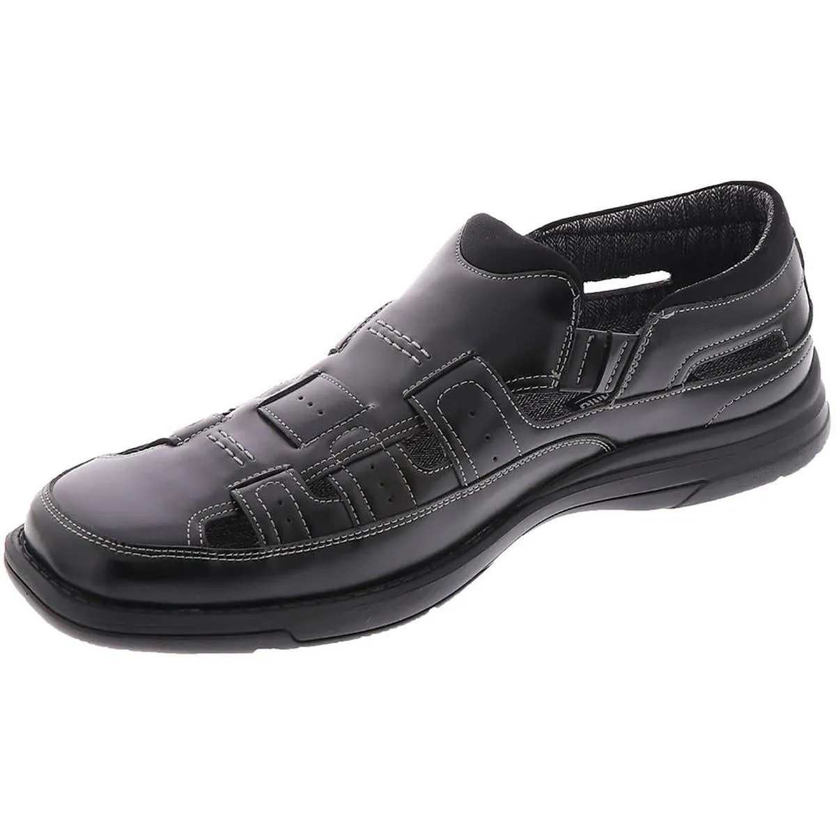 SEBRING Mens Faux Leather Round toe Boat Shoes