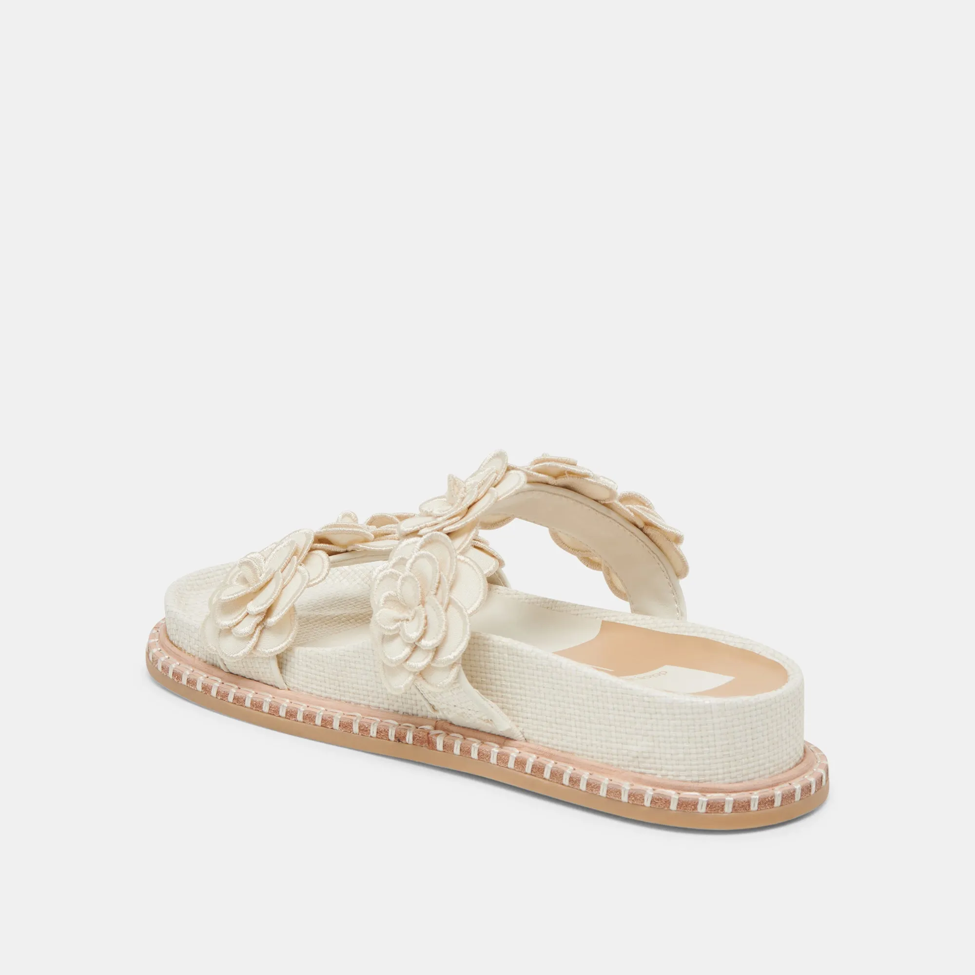 SHERLA SANDALS WHITE RAFFIA