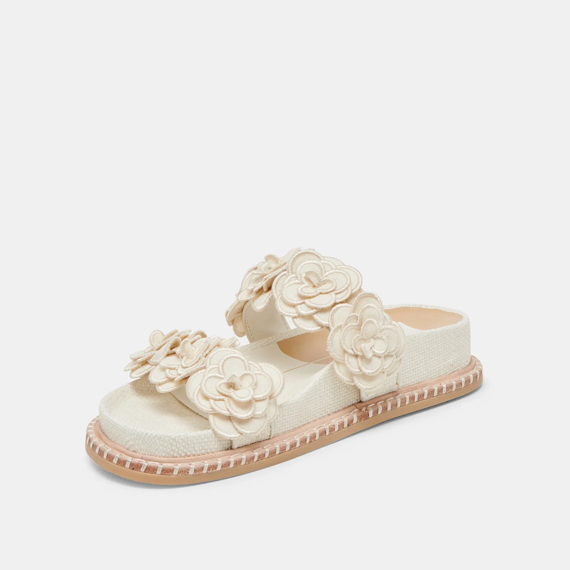 SHERLA SANDALS WHITE RAFFIA