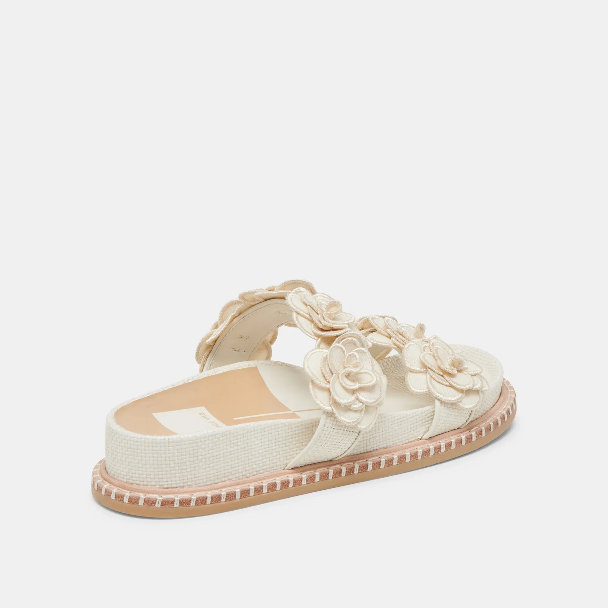 SHERLA SANDALS WHITE RAFFIA