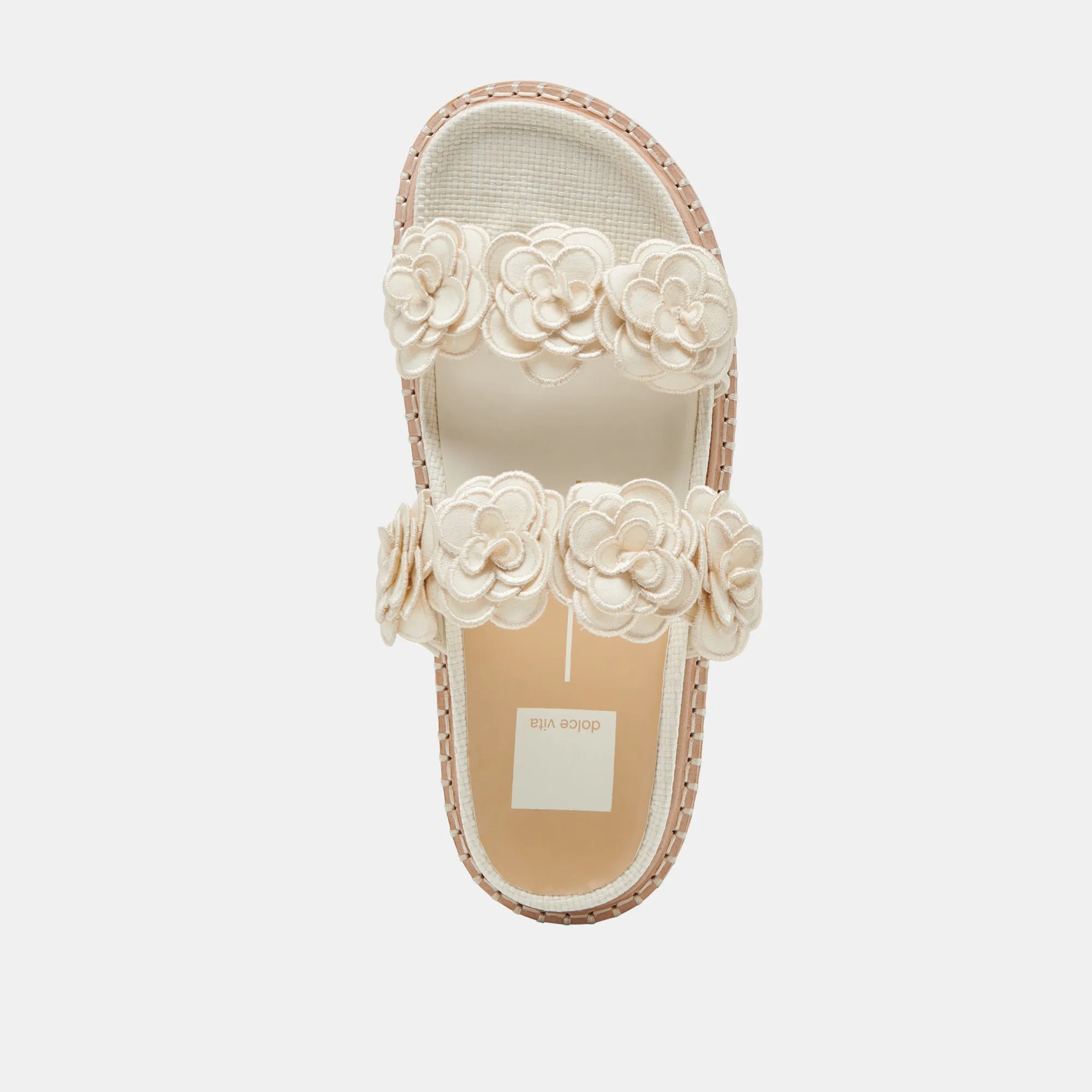SHERLA SANDALS WHITE RAFFIA